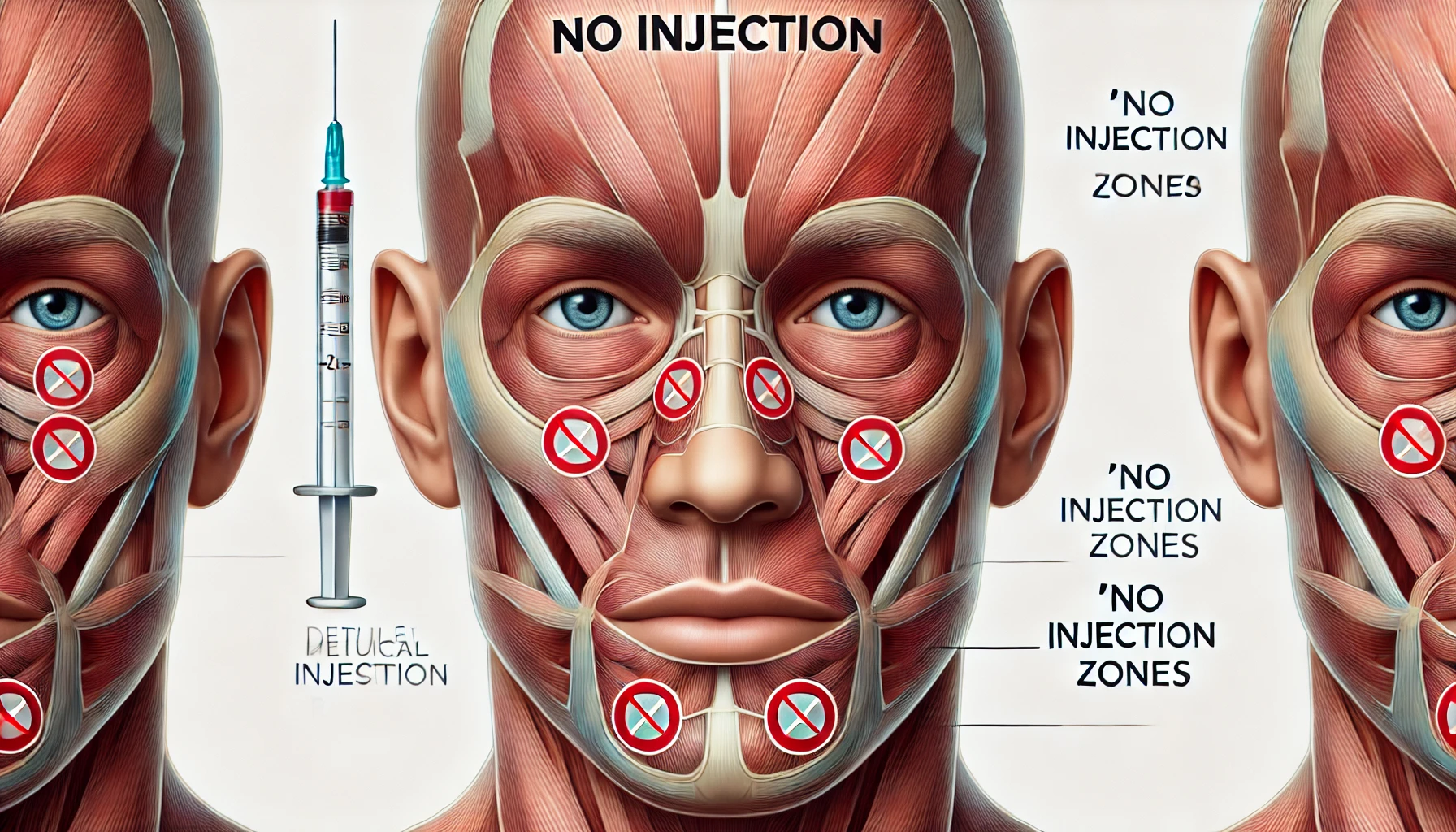 Where not to inject Botox?
